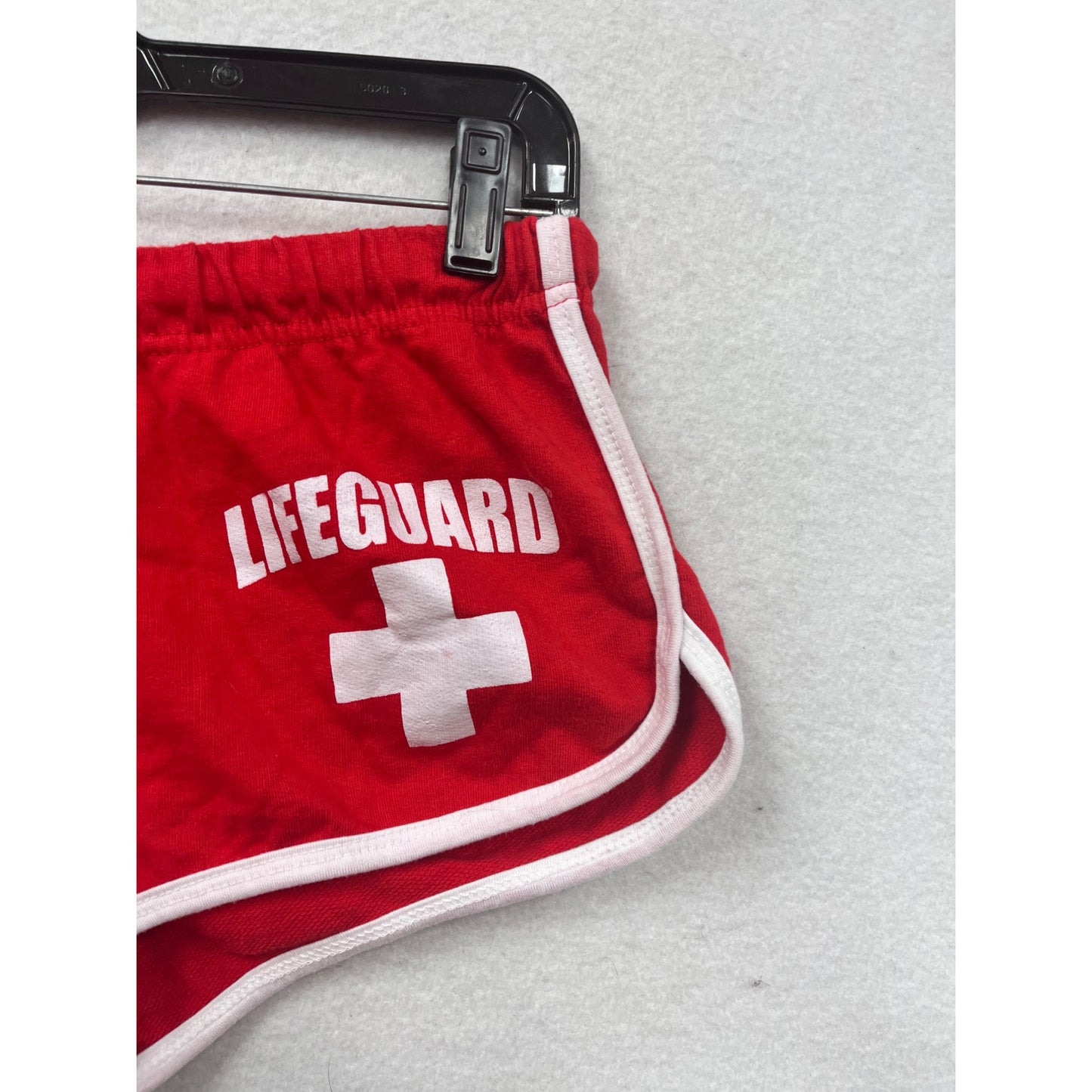 Lifeguard Womens Red Athletic Shorts Medium W/ White Trim #8254