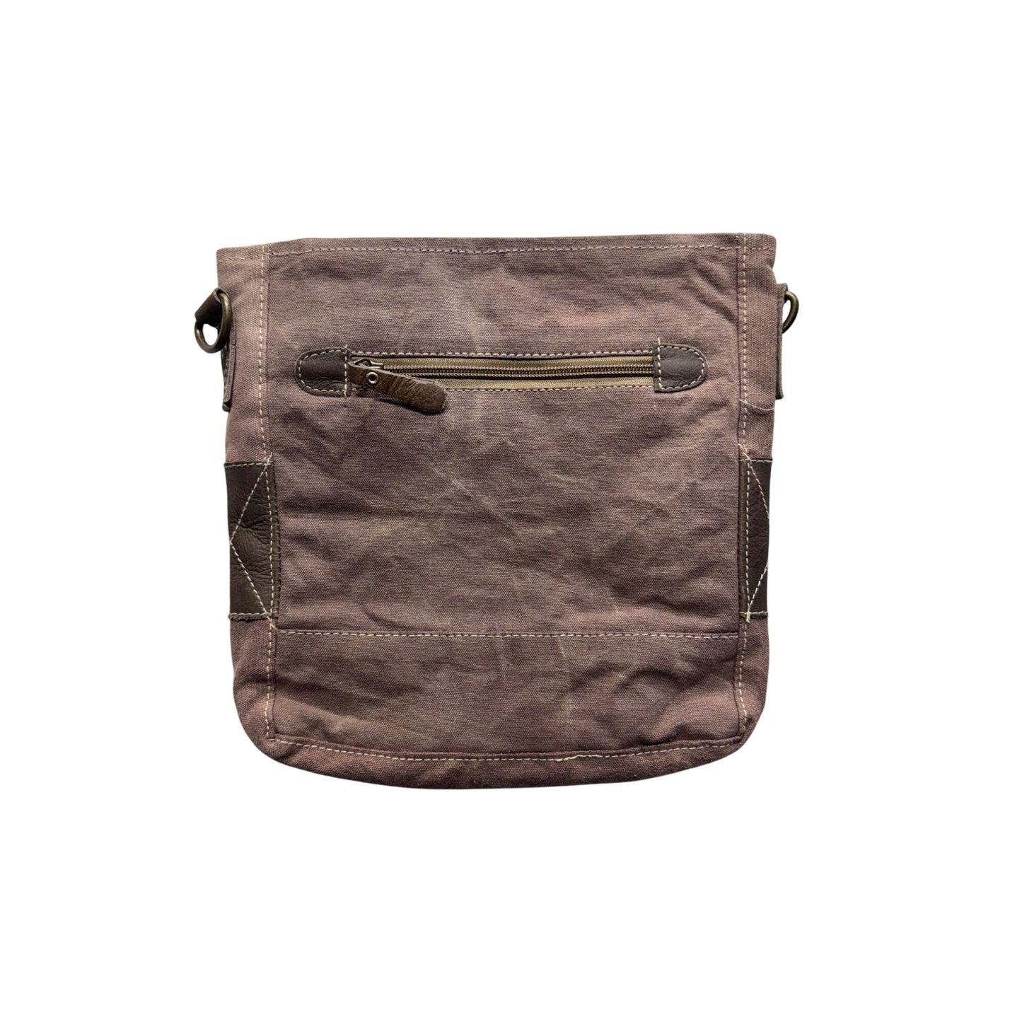 Boho-Style Myra Bag Shoulder/Crossbody Bag Mandala Pattern & Cowhide Accent 93B