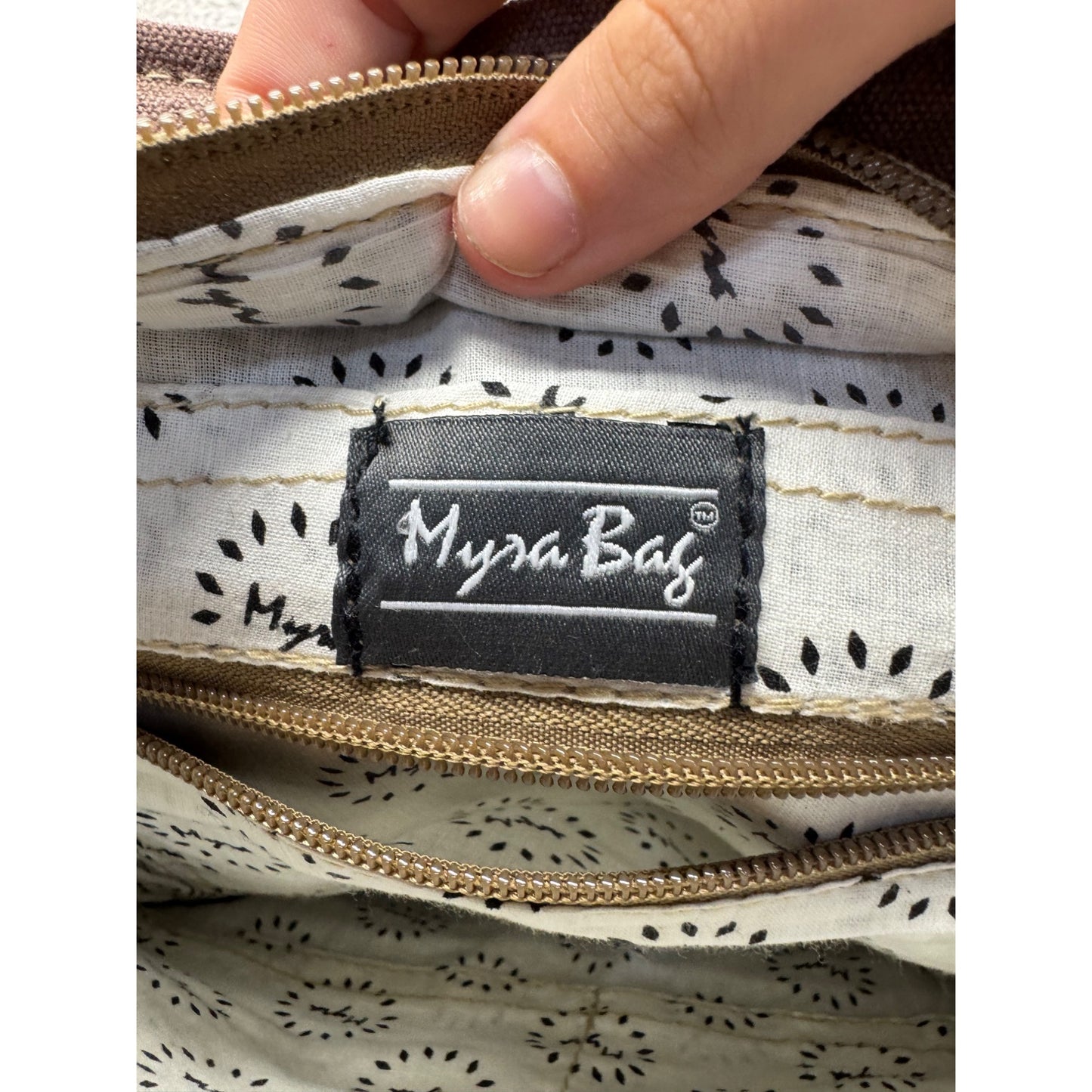 Boho-Style Myra Bag Shoulder/Crossbody Bag Mandala Pattern & Cowhide Accent 93B