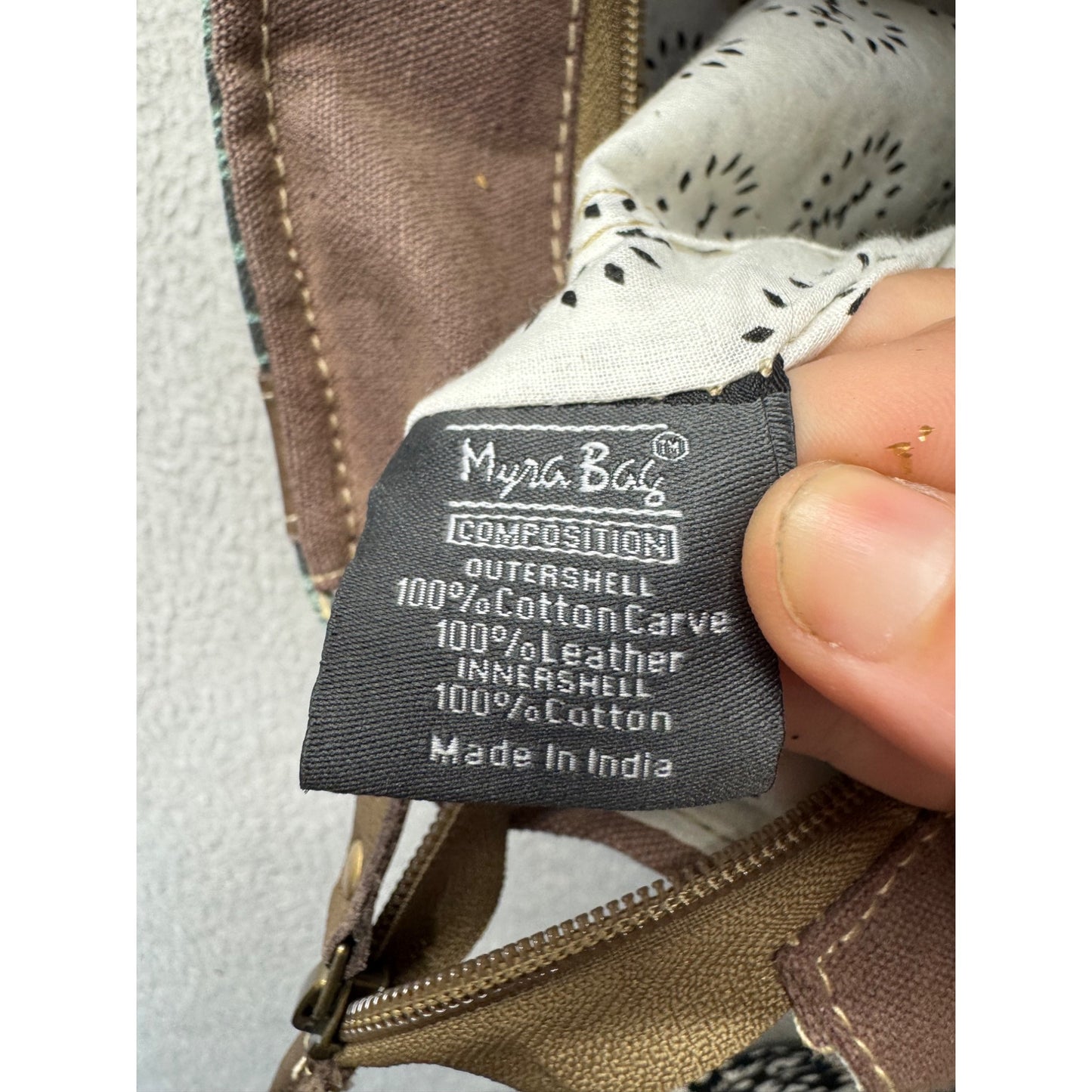 Boho-Style Myra Bag Shoulder/Crossbody Bag Mandala Pattern & Cowhide Accent 93B