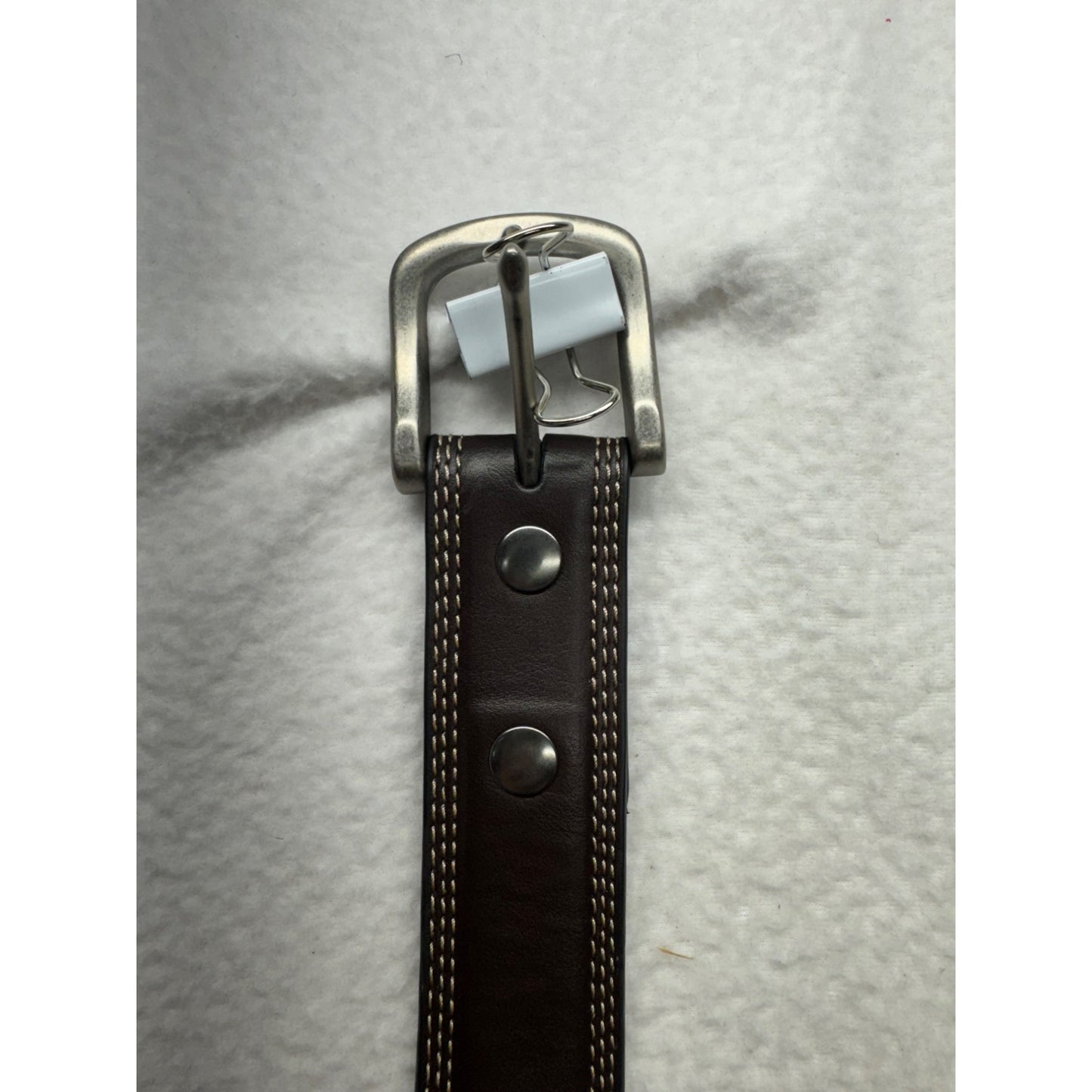 Dickies Black Synthetic Leather Belt Size L Durable With Metal Buckle #9885
