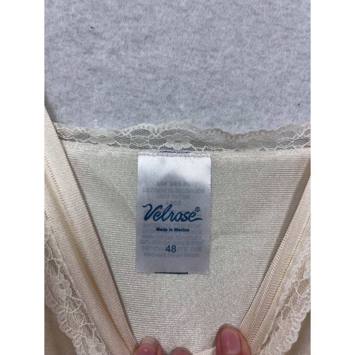 Velrose Size 48 Lace-Trimmed Slip Dress #662A