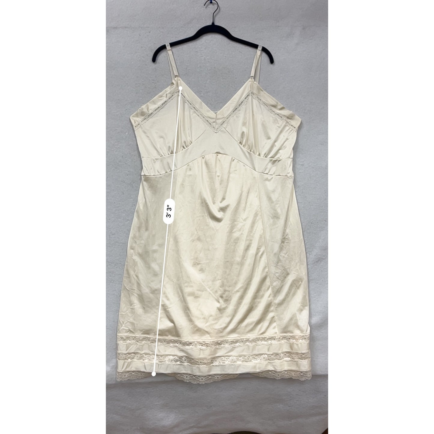 Velrose Size 48 Lace-Trimmed Slip Dress #662A