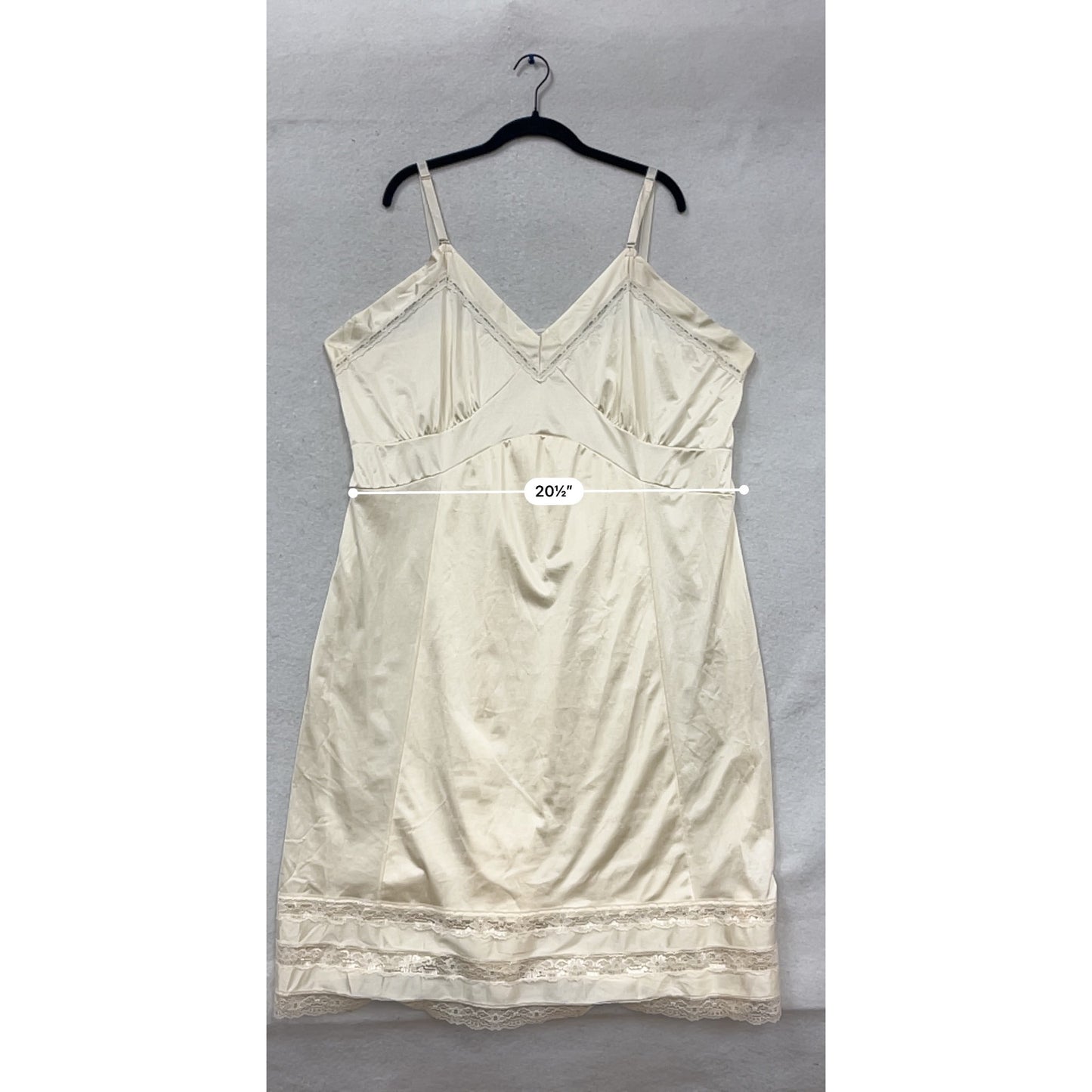 Velrose Size 48 Lace-Trimmed Slip Dress #662A