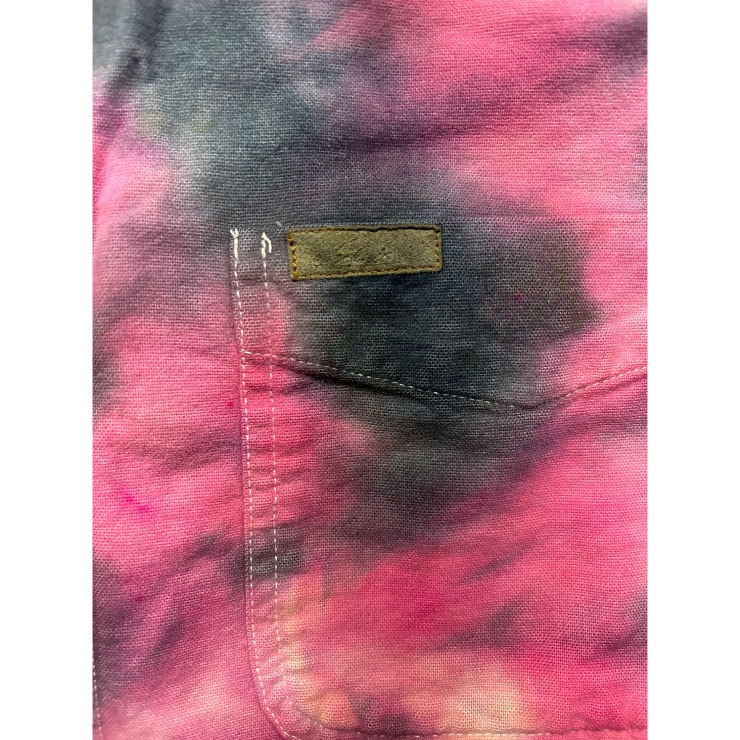 Awesome men’s tie dye woolrich button up #2938