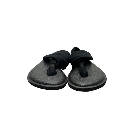 Black Yoga Sling Sandals With Soft Fabric Straps & Textured Soles #9640