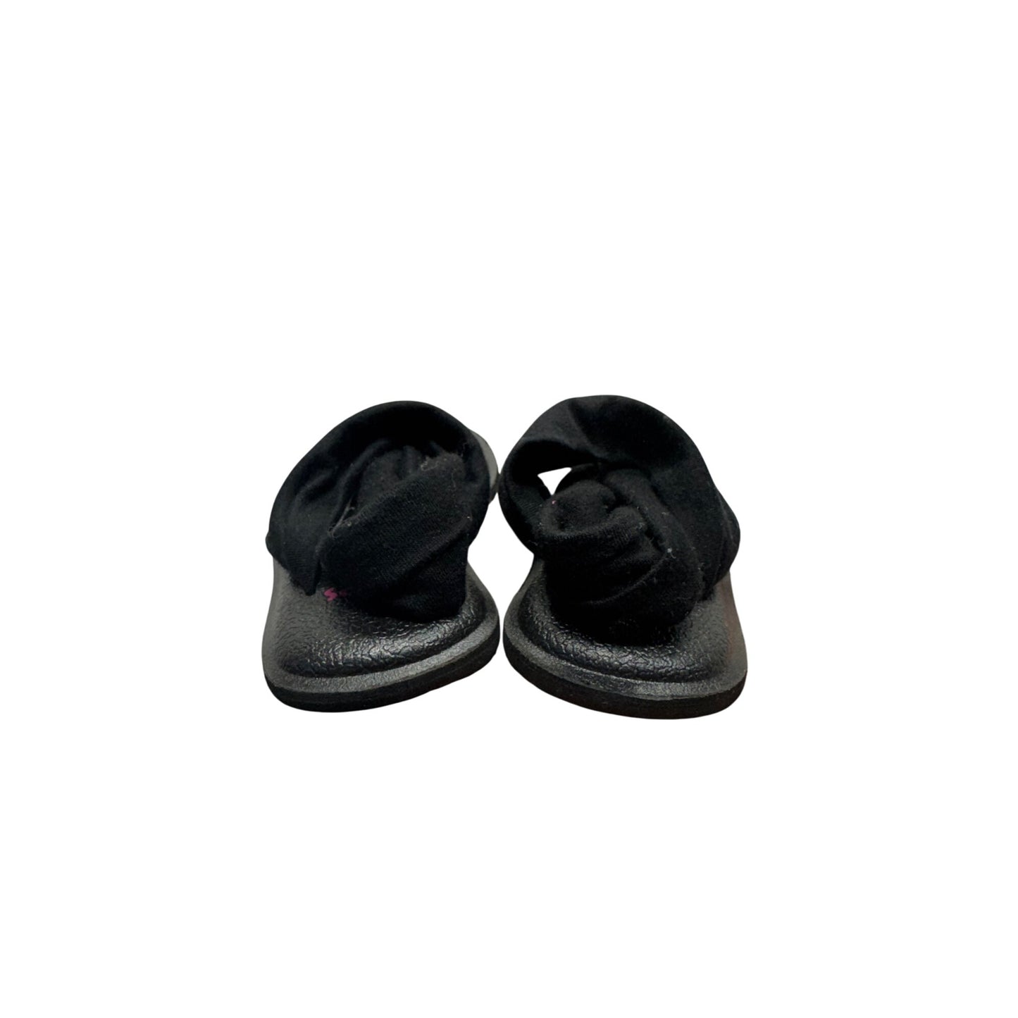 Black Yoga Sling Sandals With Soft Fabric Straps & Textured Soles #9640