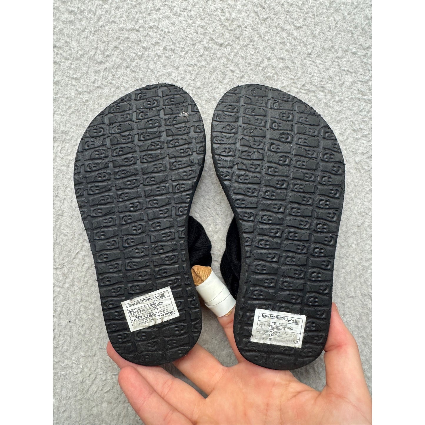 Black Yoga Sling Sandals With Soft Fabric Straps & Textured Soles #9640