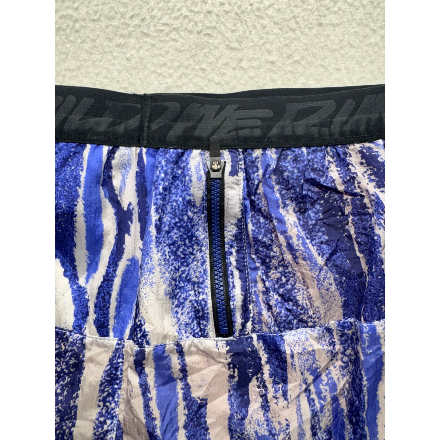 Nike XXL Blue & Red Double-Layer Running Shorts With Zipper Pocket #9351