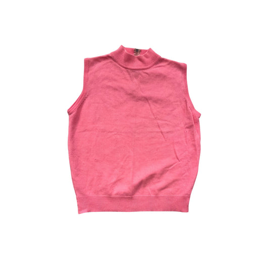 Vintage 90s Fully Fashion Pink Sleeveless Sweater Vest M #8701
