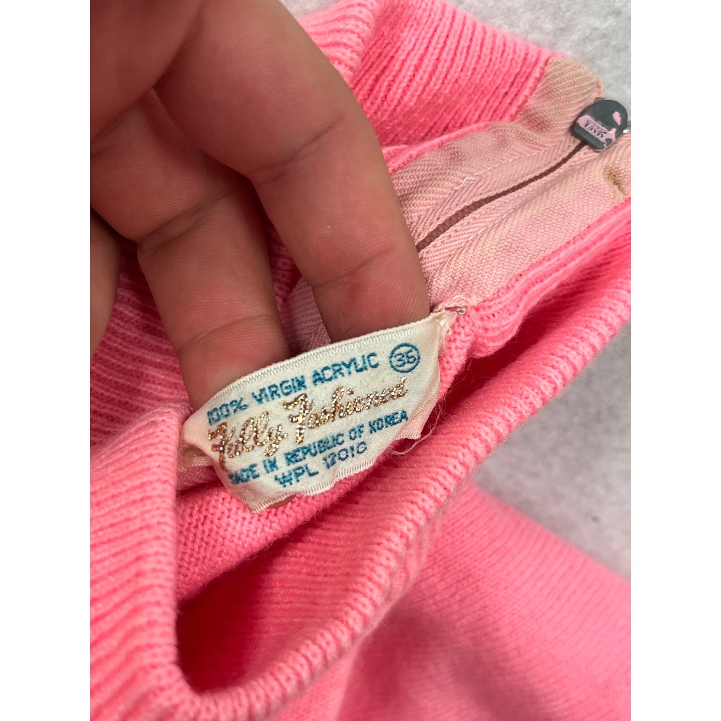 Vintage 90s Fully Fashion Pink Sleeveless Sweater Vest M #8701