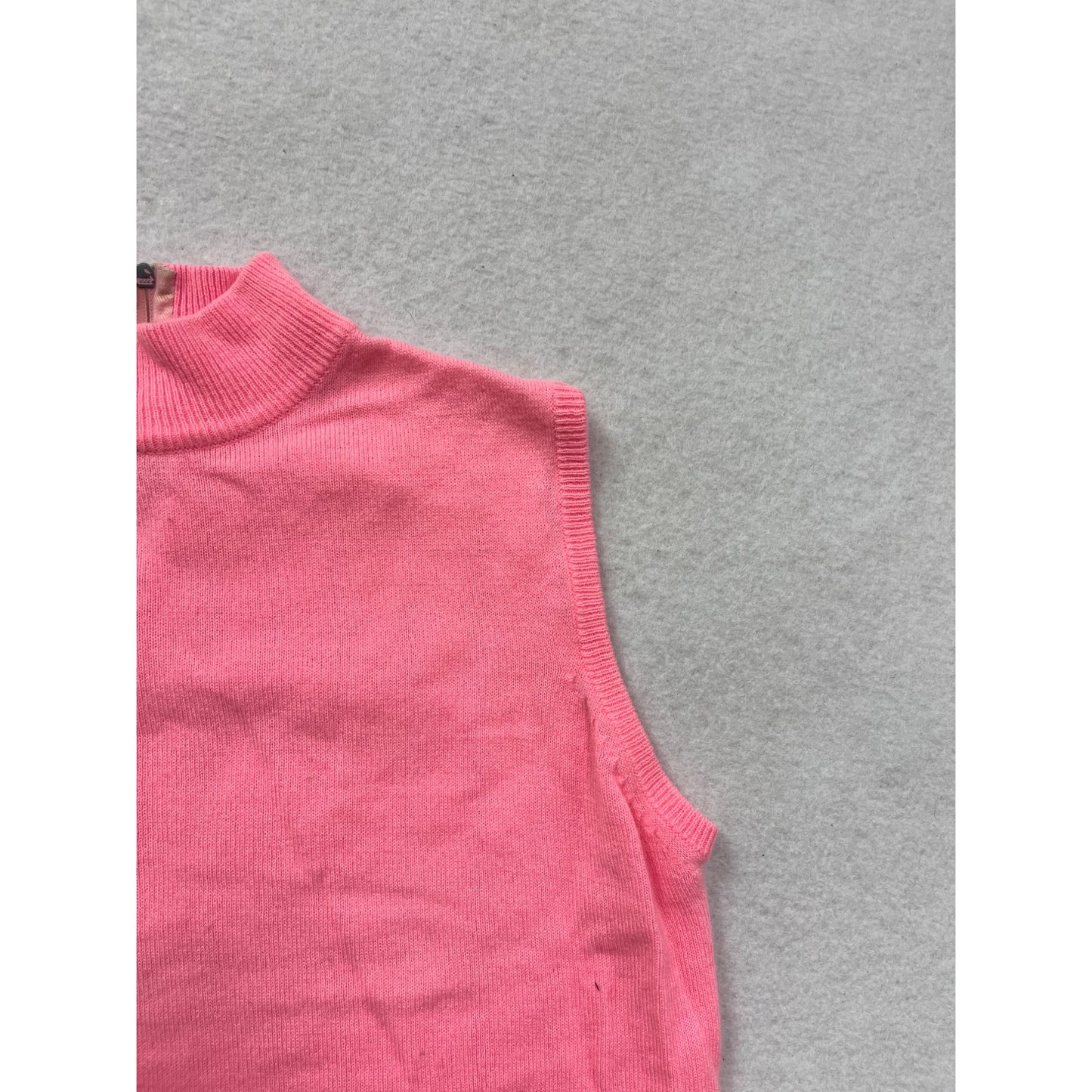 Vintage 90s Fully Fashion Pink Sleeveless Sweater Vest M #8701