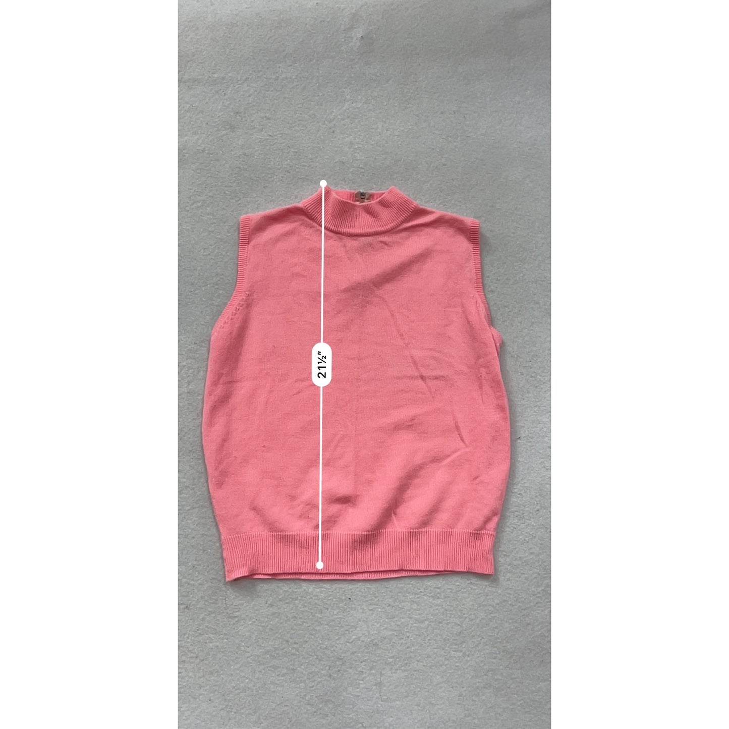 Vintage 90s Fully Fashion Pink Sleeveless Sweater Vest M #8701