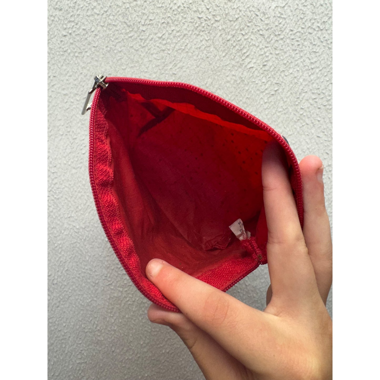 LeSportsac Red Polka Dot Cosmetic Bag Small Pouch 100% Nylon USA-Made #77B