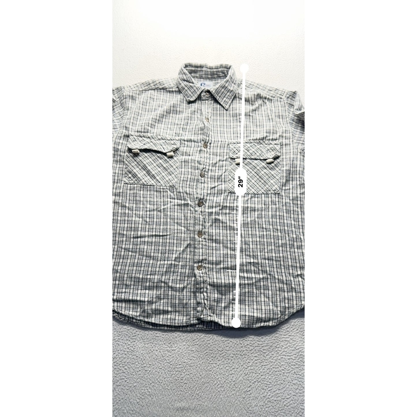 Arizona Jeans Co. Mens Plaid Button-Down Shirt Large 100% Cotton #9544