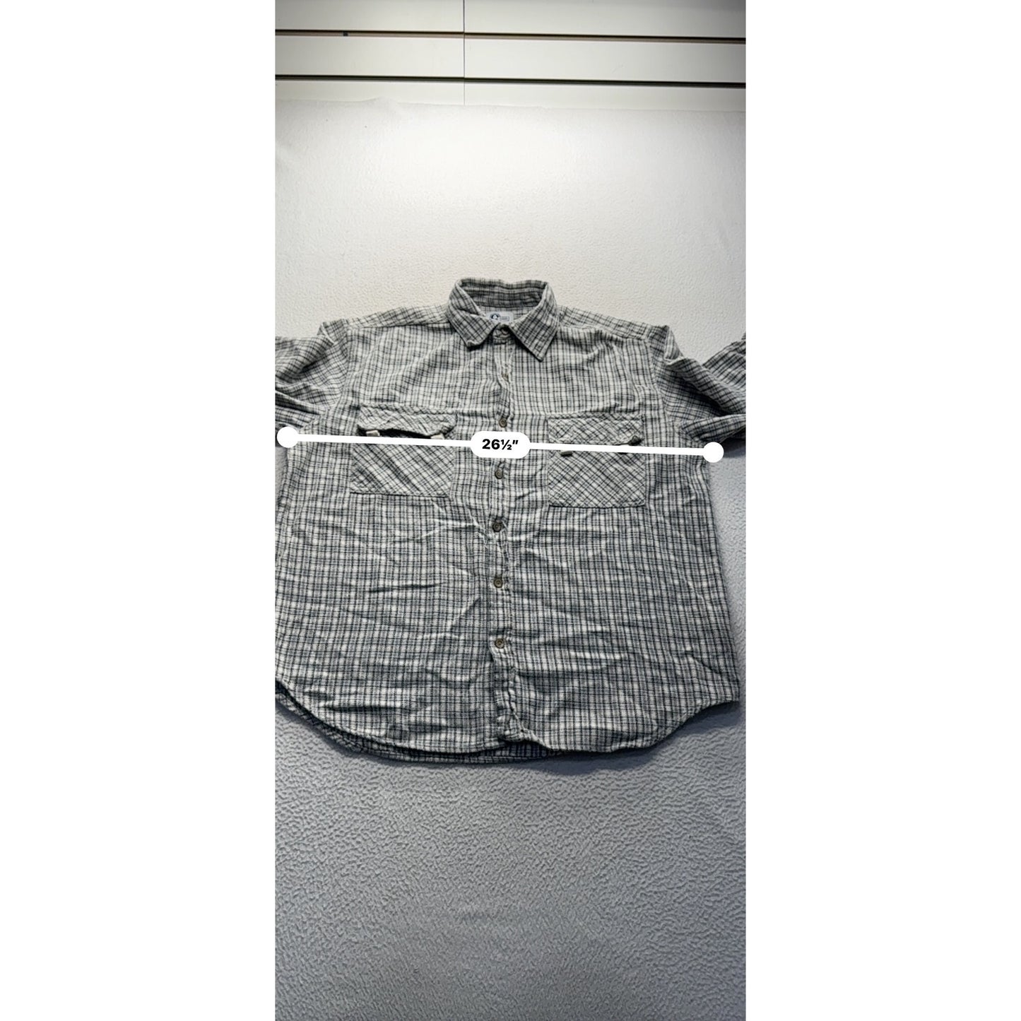 Arizona Jeans Co. Mens Plaid Button-Down Shirt Large 100% Cotton #9544