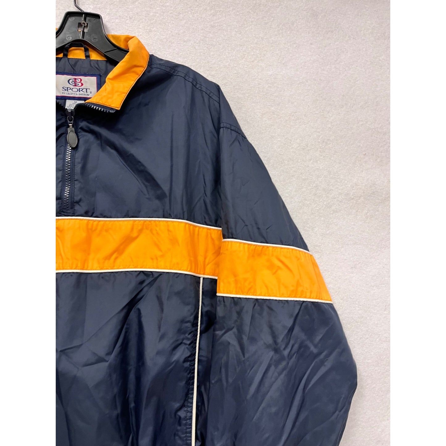 Vintage C&B Sport By Croft & Barrow Navy & Orange Windbreaker Jacket #8321