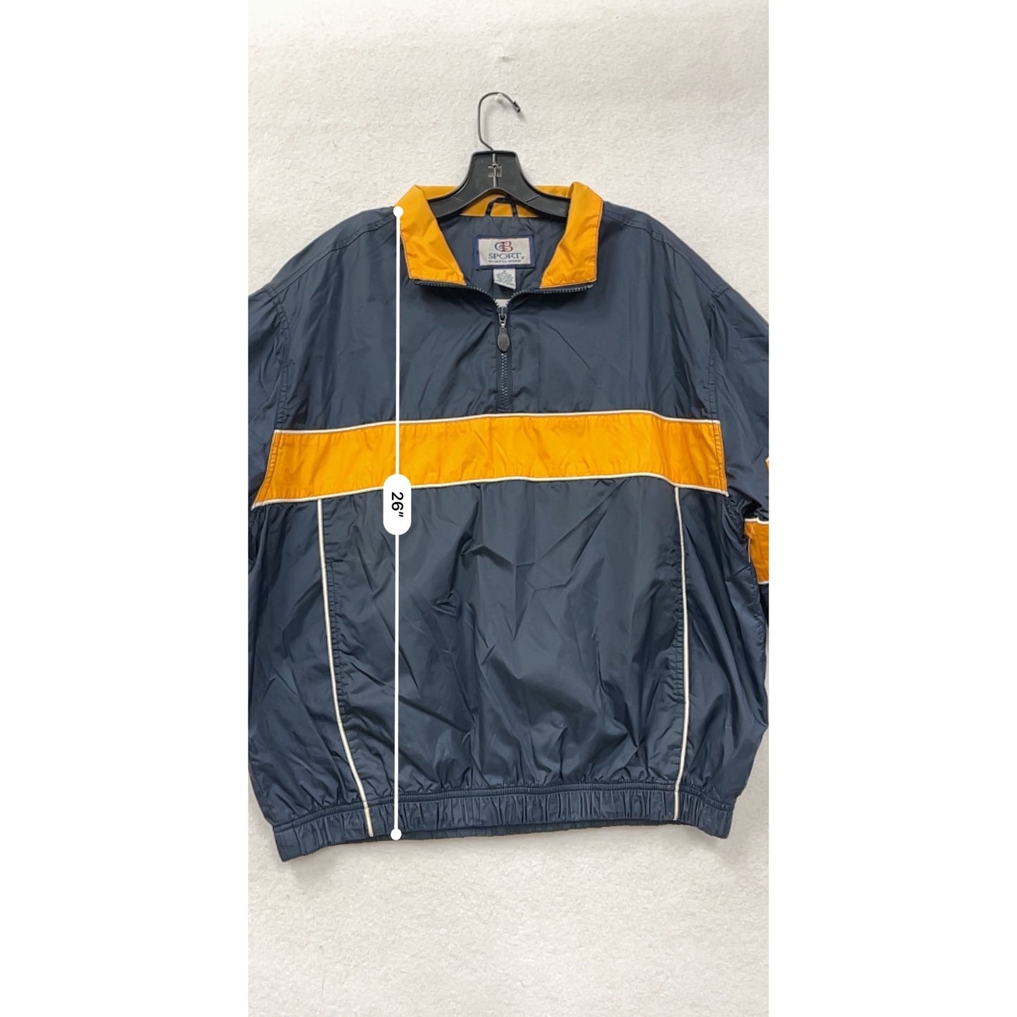 Vintage C&B Sport By Croft & Barrow Navy & Orange Windbreaker Jacket #8321