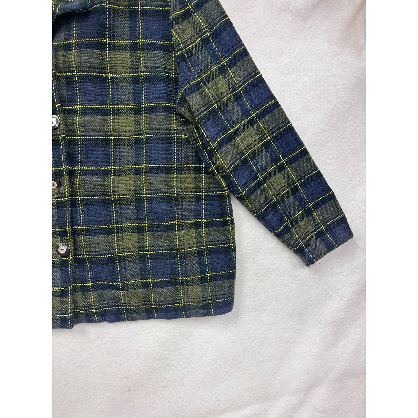 Fashion Bug 1X Button-Down Plaid Shirt Jacket #8641
