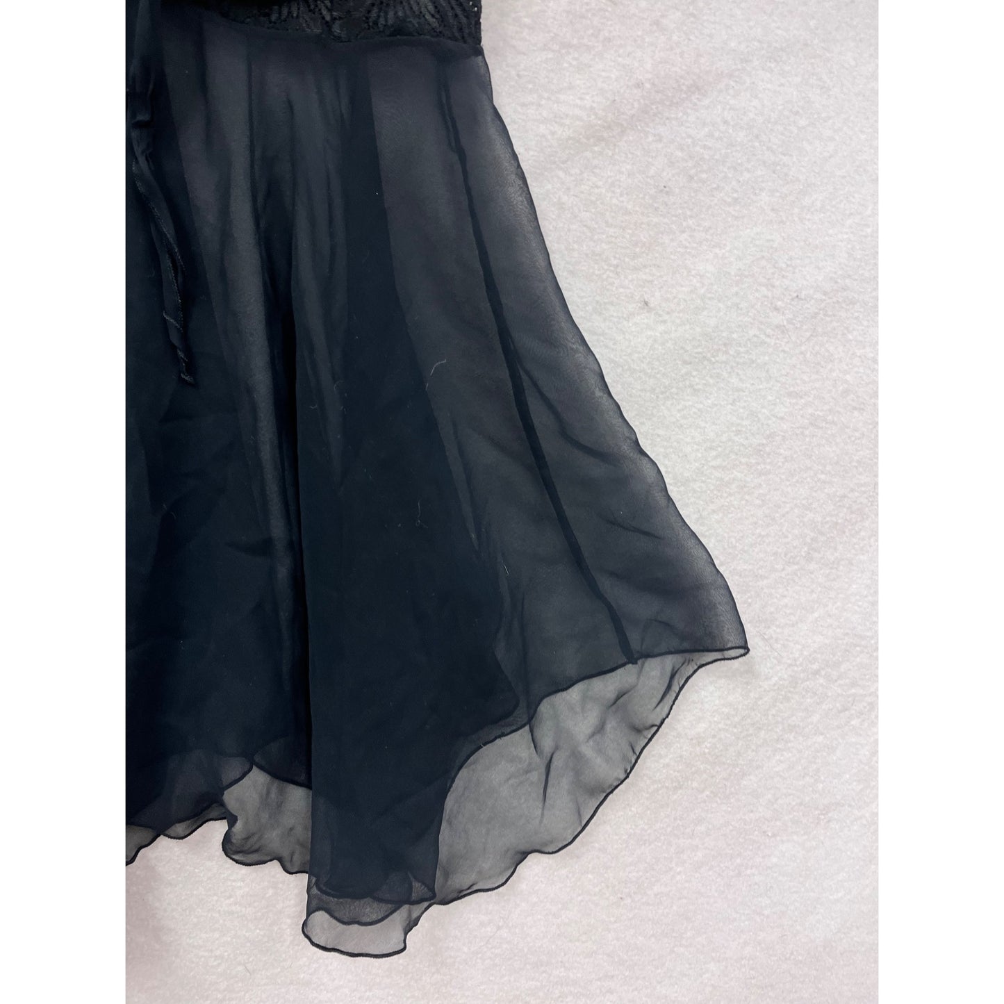 Vintage Victorias Secret Sheer Black Babydoll Lingerie Dress #8290