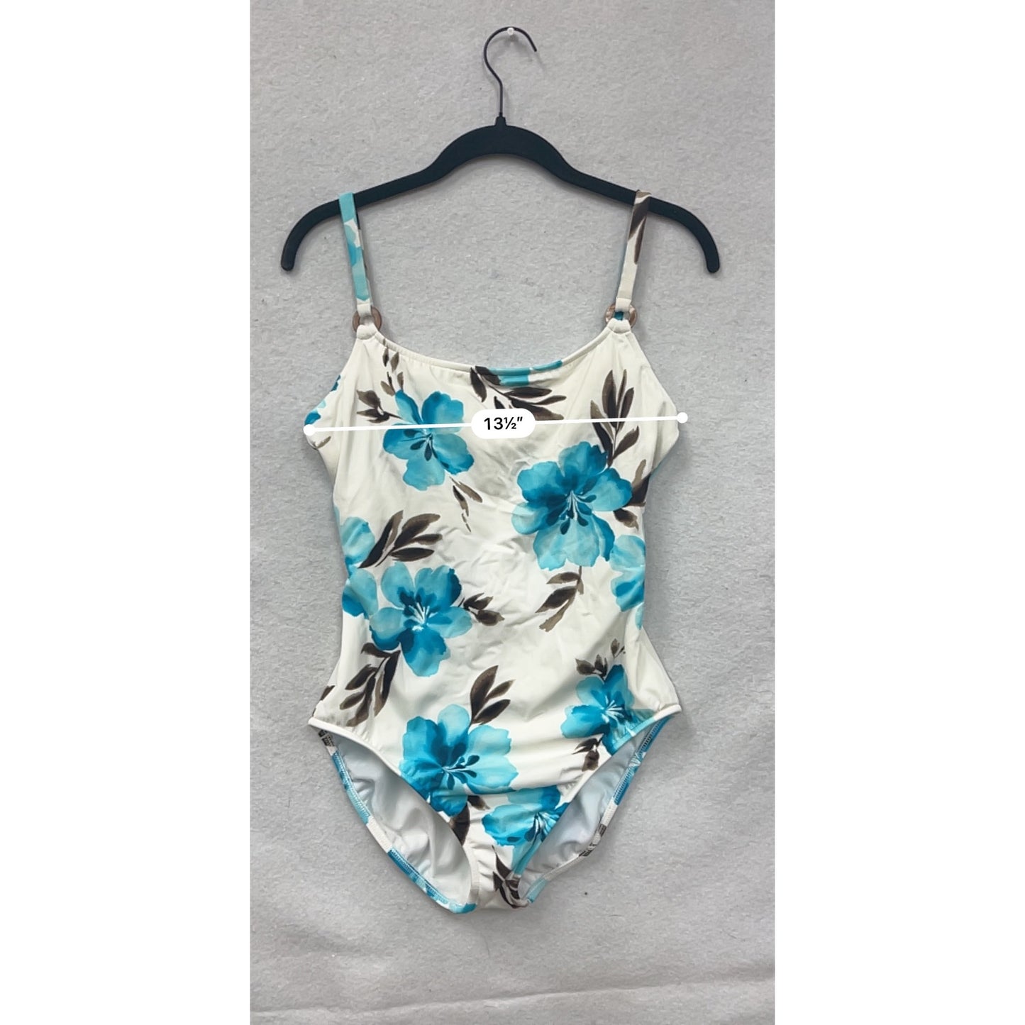 Leilori Womens Floral One-Piece Swimsuit Size 12 #8009