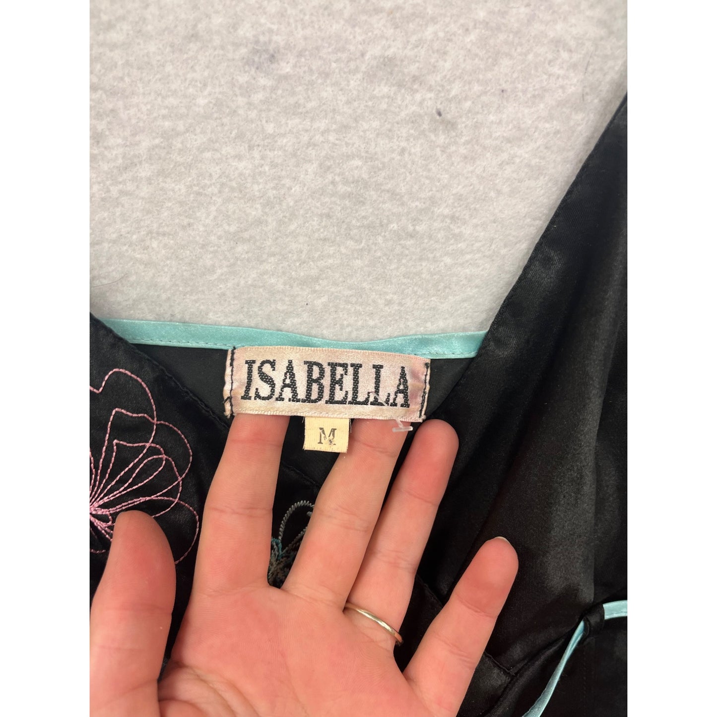 Black & Aqua Isabella Camisole Top #8503