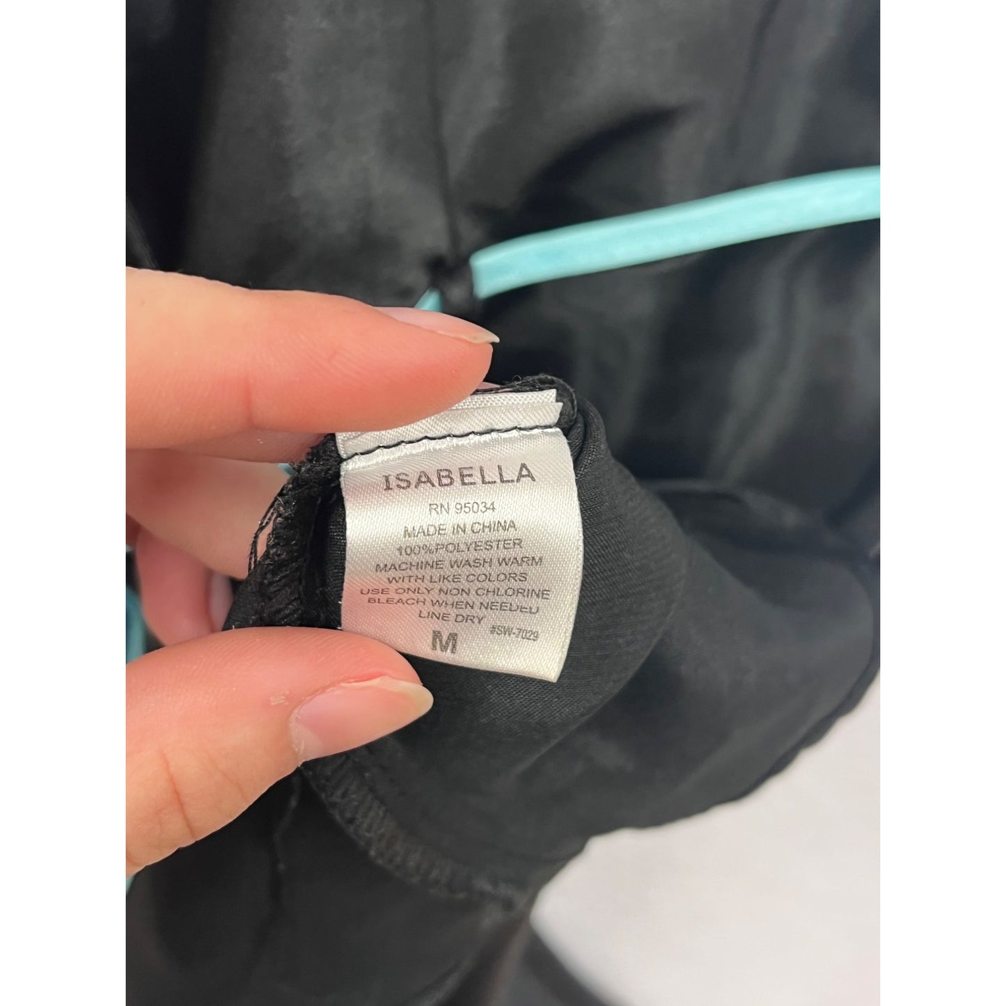 Black & Aqua Isabella Camisole Top #8503