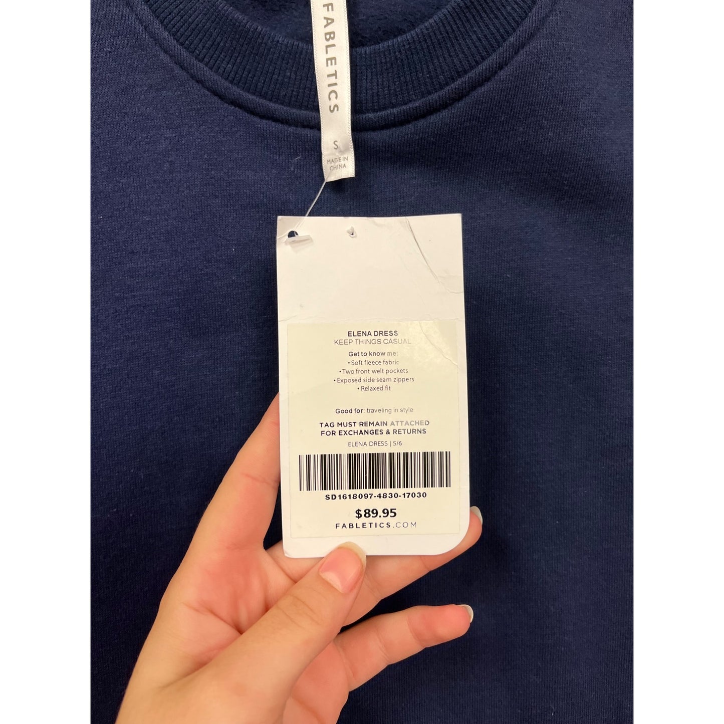 Fabletics Elena Dress Navy S #383A