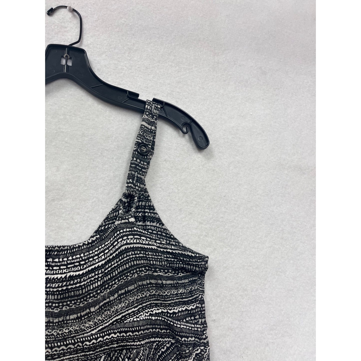 Aventria Womens Black & White Patterned Sleeveless Sundress L #8410