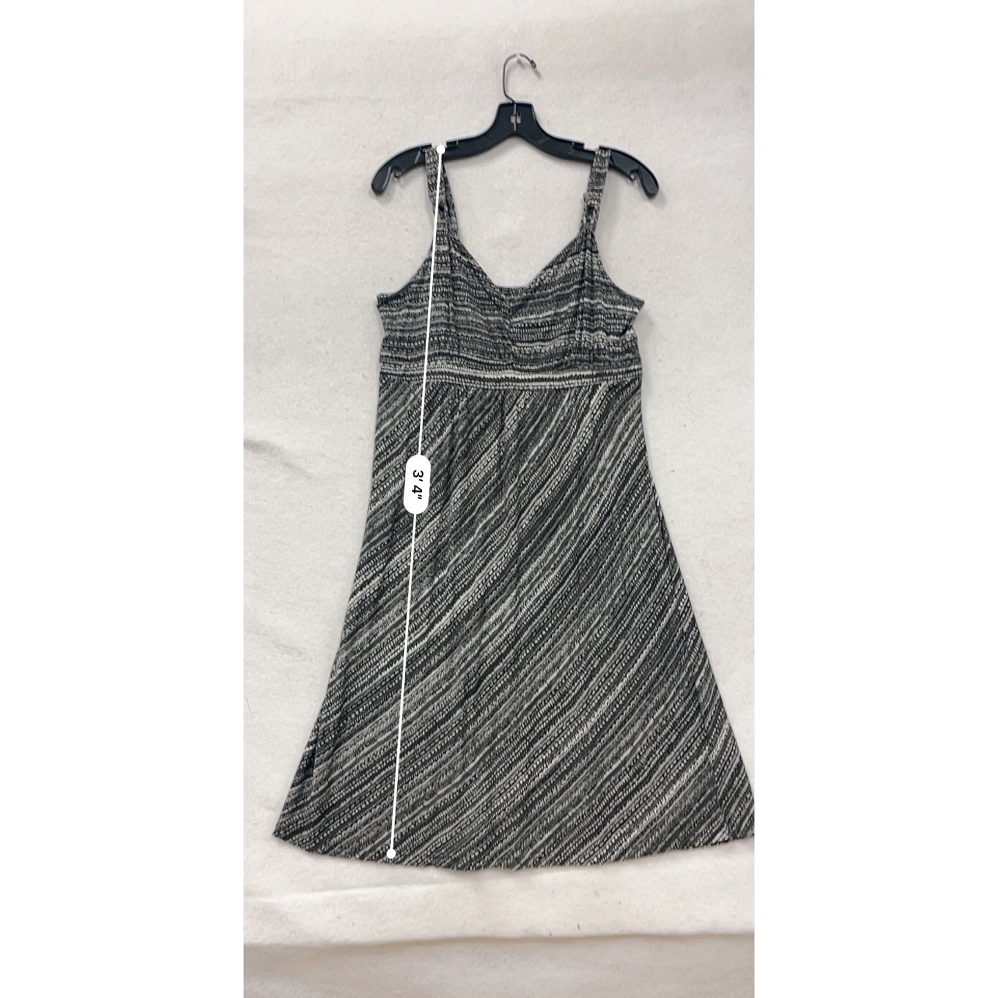 Aventria Womens Black & White Patterned Sleeveless Sundress L #8410