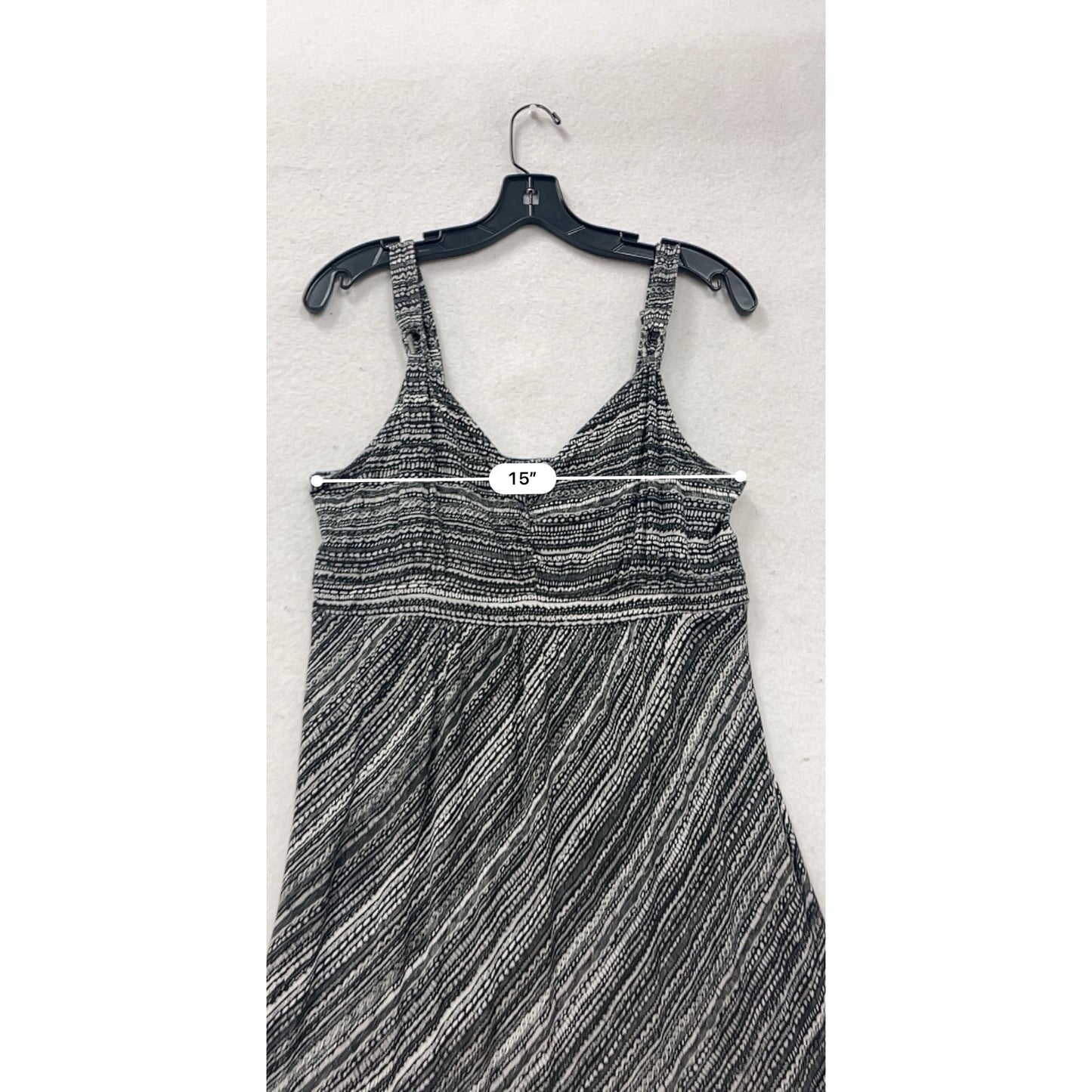 Aventria Womens Black & White Patterned Sleeveless Sundress L #8410
