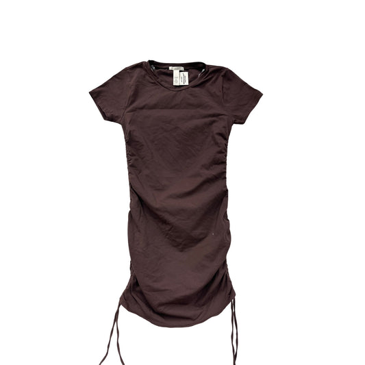 Full Tilt Womens Brown Side-Cinch Short Sleeve Bodycon Dress Size M #8206