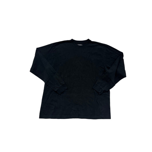 Champs Mens Black Long-Sleeve Cotton Crewneck Shirt Size L #8961