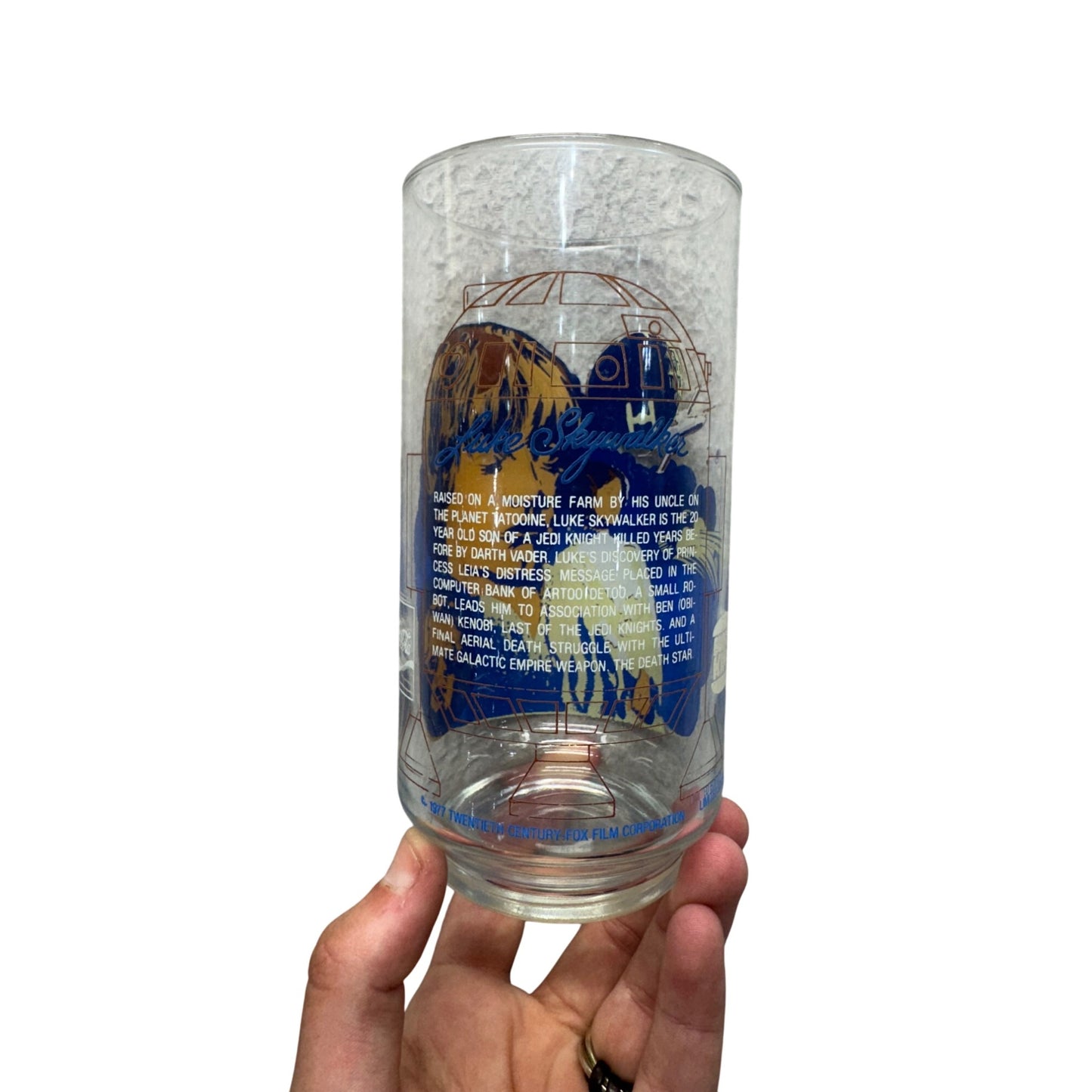 Star Wars 1977 Luke Skywalker Burger King & Coca-Cola Collectors Glass #118B