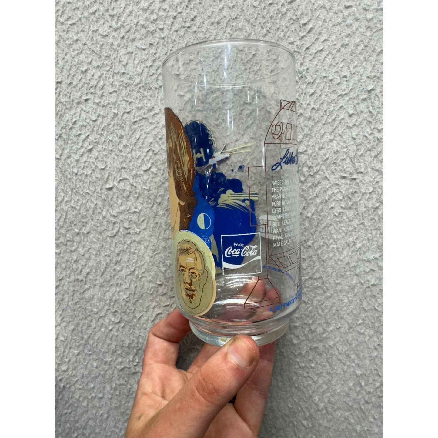 Star Wars 1977 Luke Skywalker Burger King & Coca-Cola Collectors Glass #118B