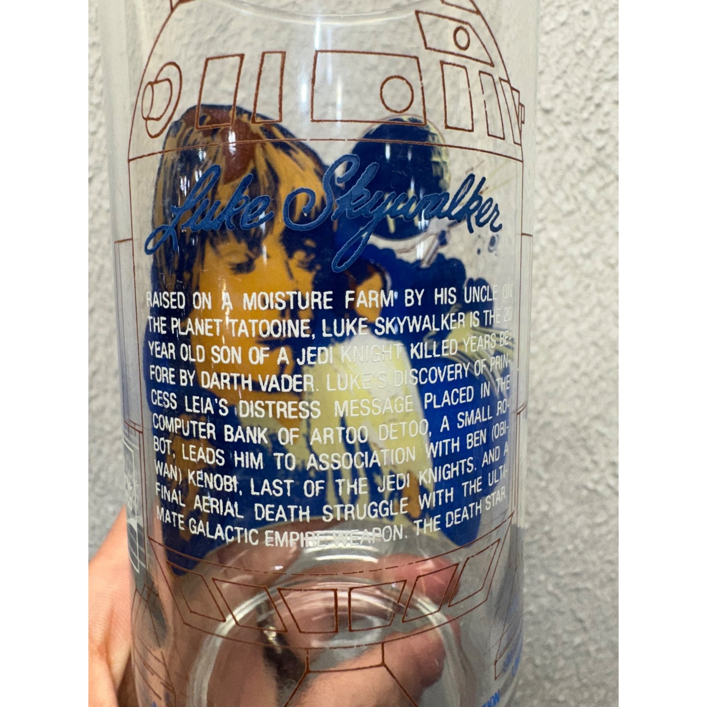 Star Wars 1977 Luke Skywalker Burger King & Coca-Cola Collectors Glass #118B