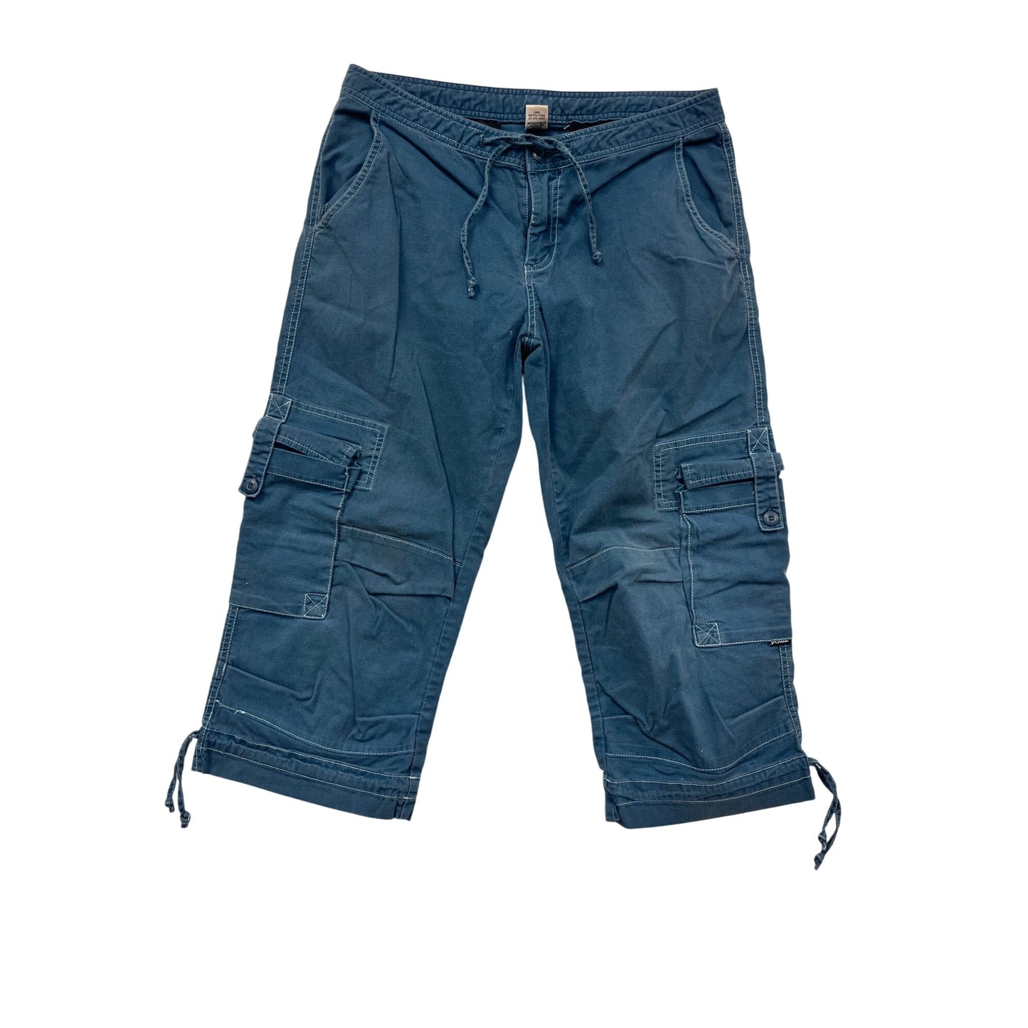 Pataia Blue Cargo Capri Pants B Cotton #463A