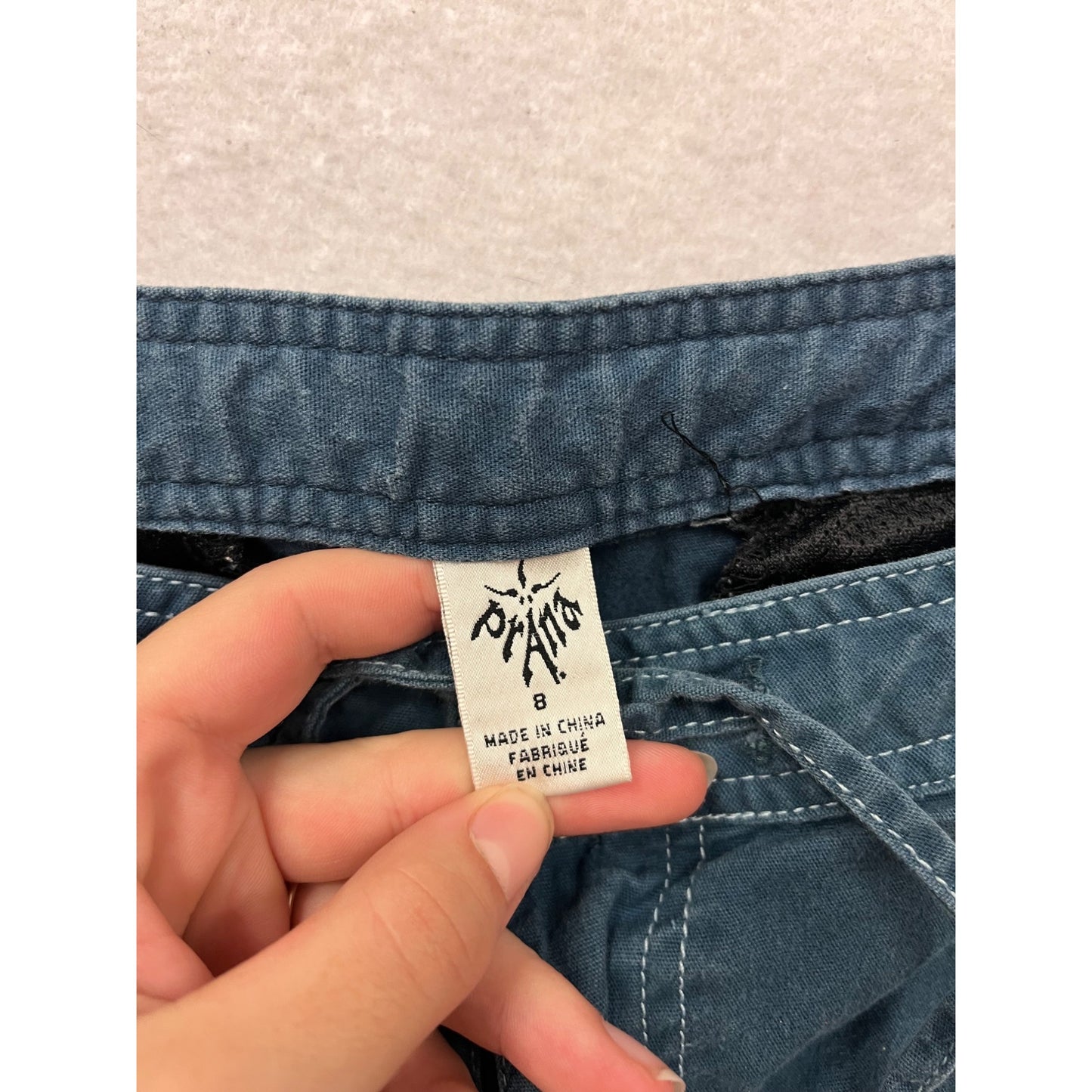 Pataia Blue Cargo Capri Pants B Cotton #463A