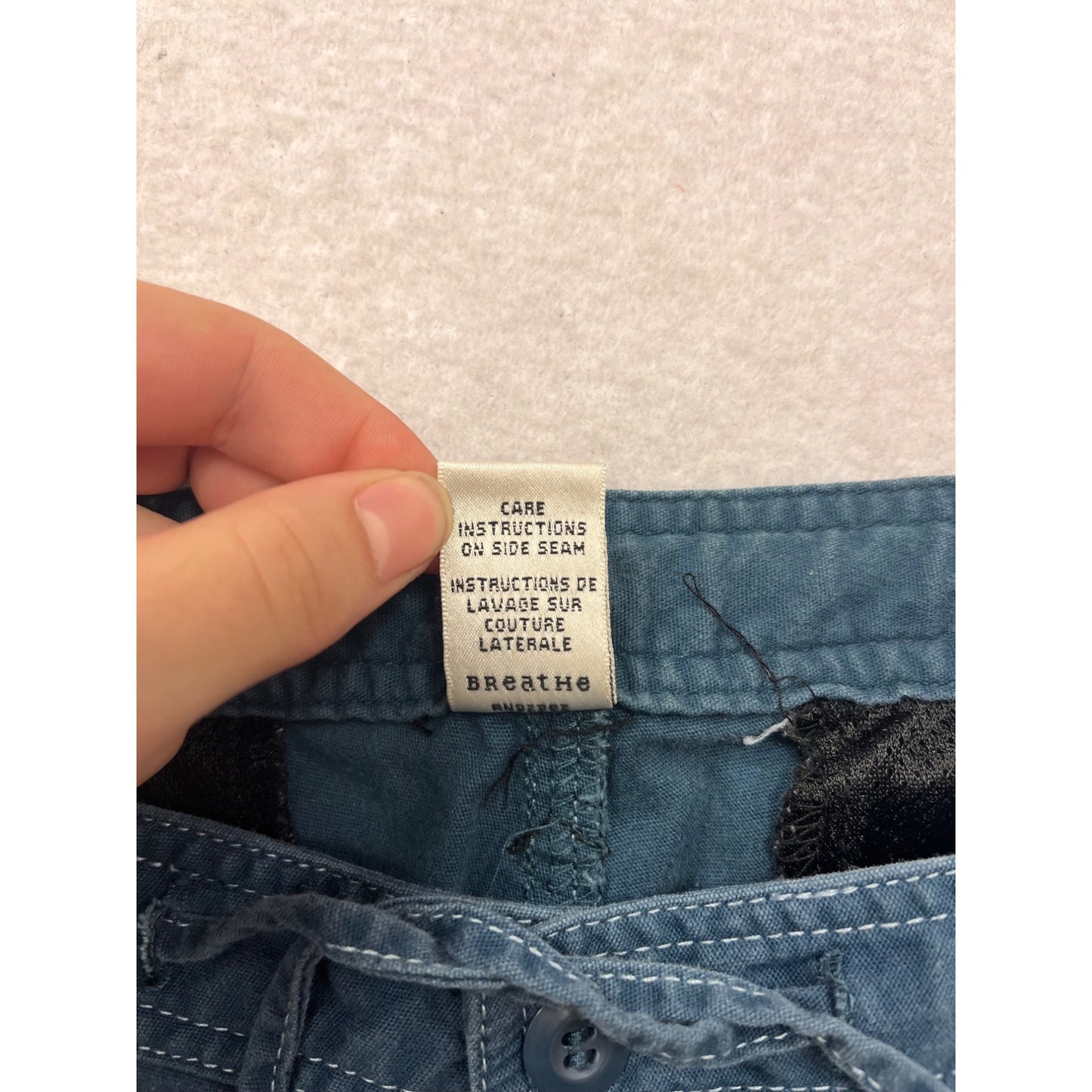 Pataia Blue Cargo Capri Pants B Cotton #463A