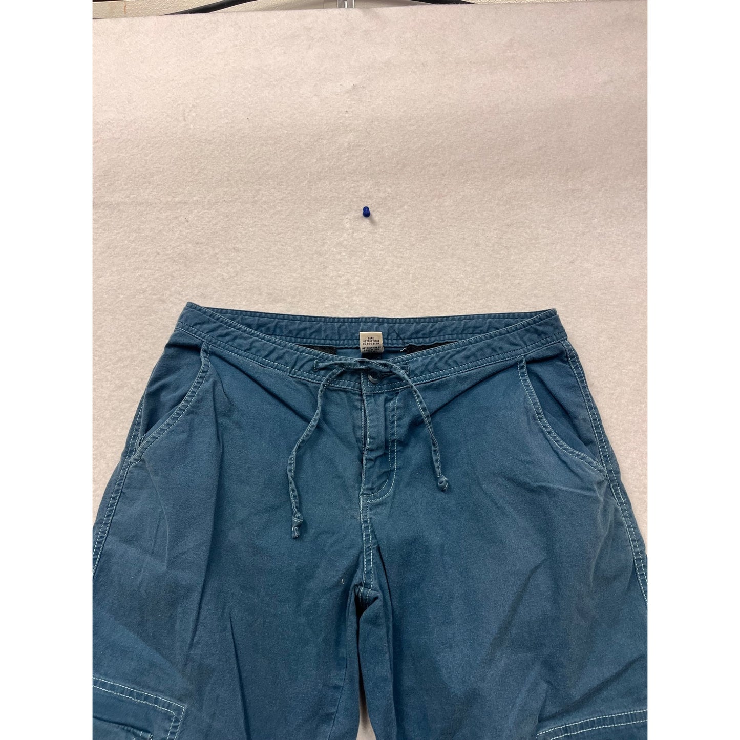 Pataia Blue Cargo Capri Pants B Cotton #463A