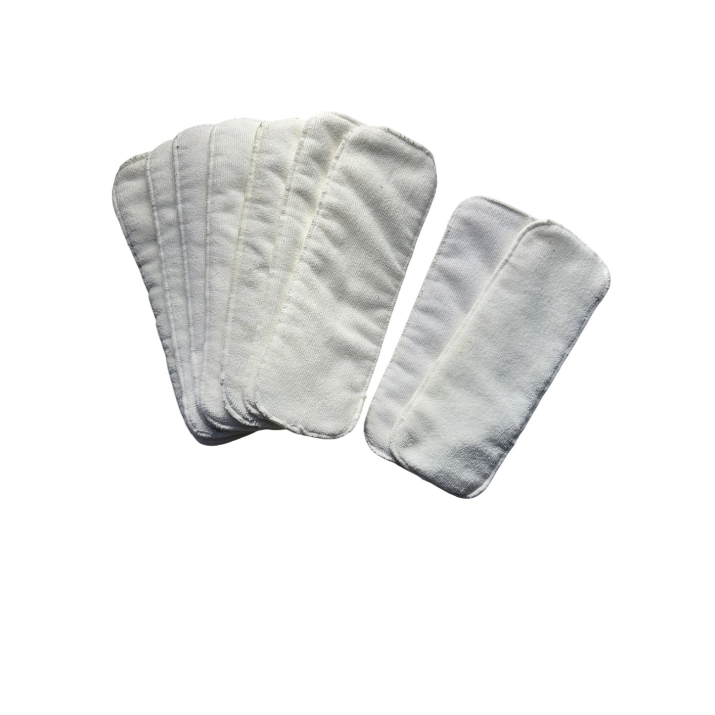 Charlie Banana Reusable Cloth Diaper Inserts Mixed Sizes Set Of 10 White #9931