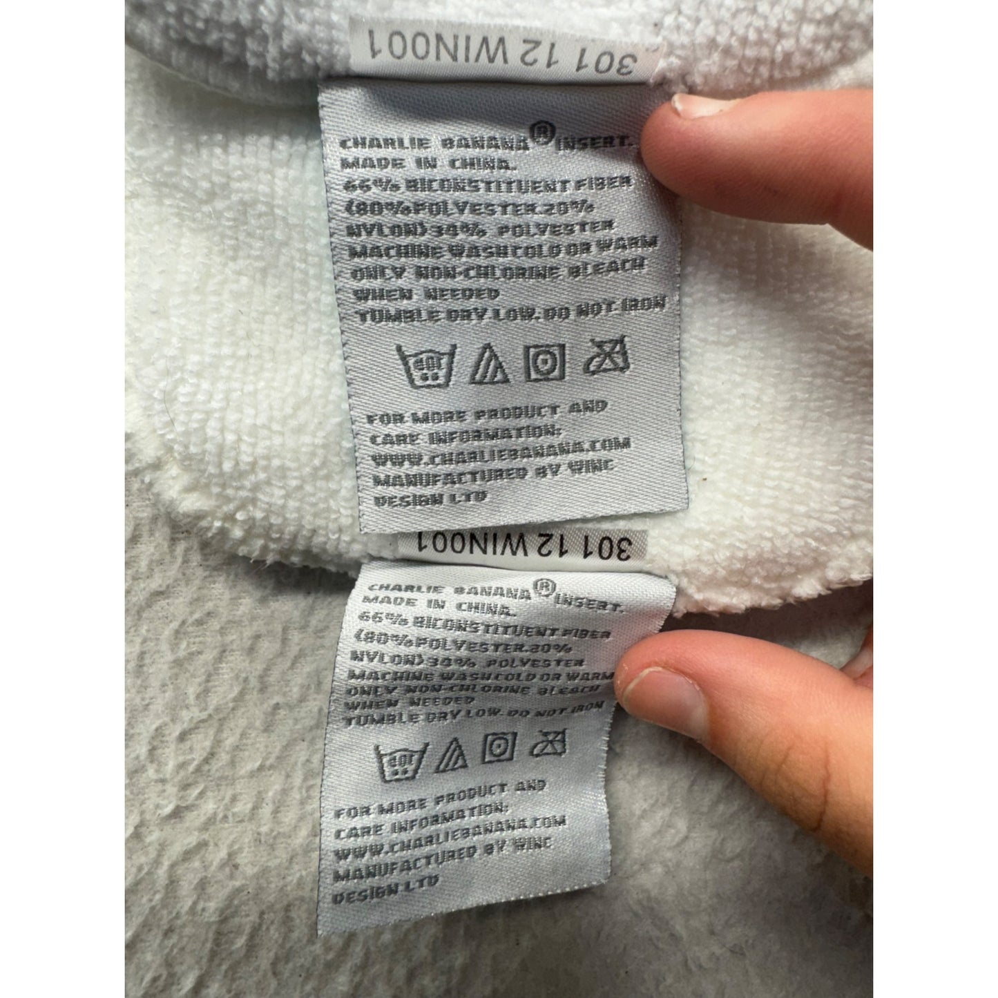 Charlie Banana Reusable Cloth Diaper Inserts Mixed Sizes Set Of 10 White #9931
