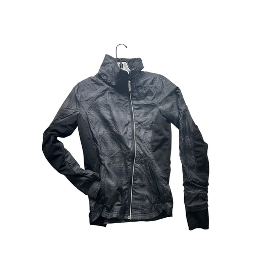 MPG Womens Black Hooded Jacket With Zipper & Pockets #6372
