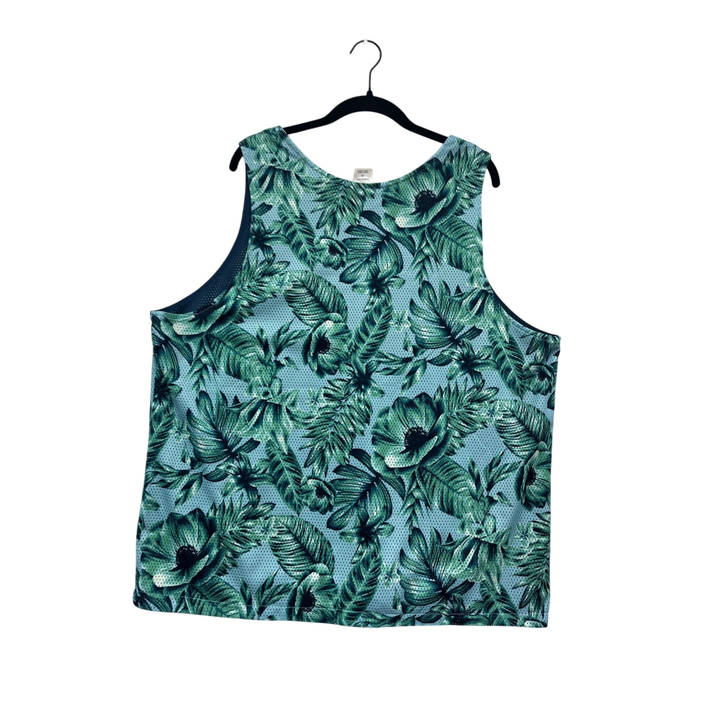 Original Use XL Sleeveless Tropical Print Mesh Tank Top For #320A