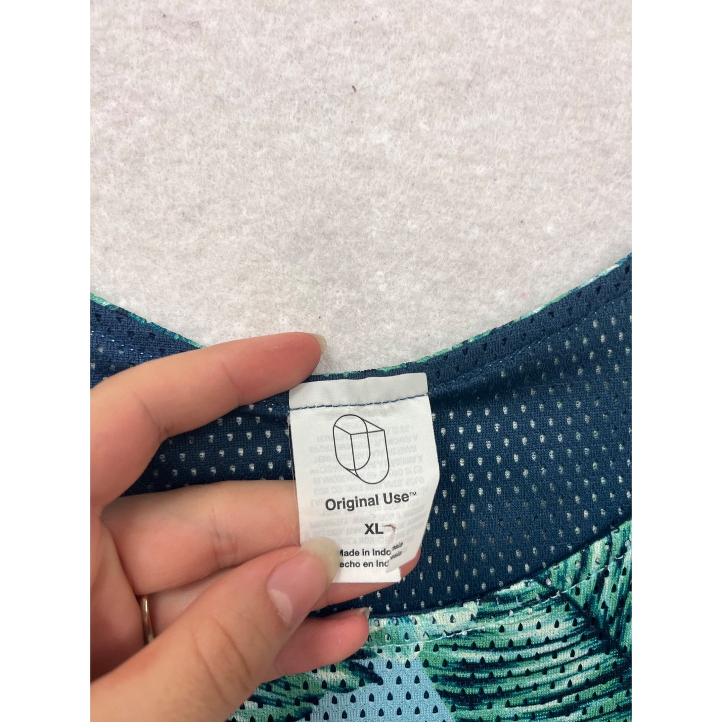 Original Use XL Sleeveless Tropical Print Mesh Tank Top For #320A