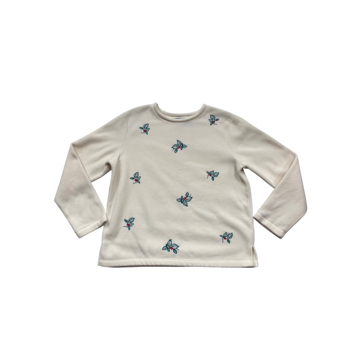Holiday Editions Large Cream Fleece Pullover #999A
