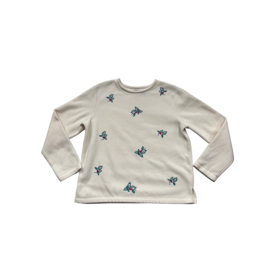 Holiday Editions Large Cream Fleece Pullover #999A