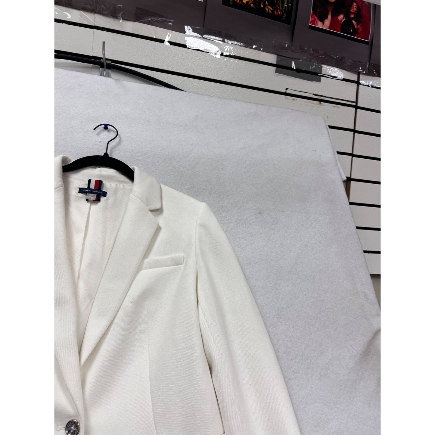 Tommy Hilfiger White Blazer Coat Size 10 #428A