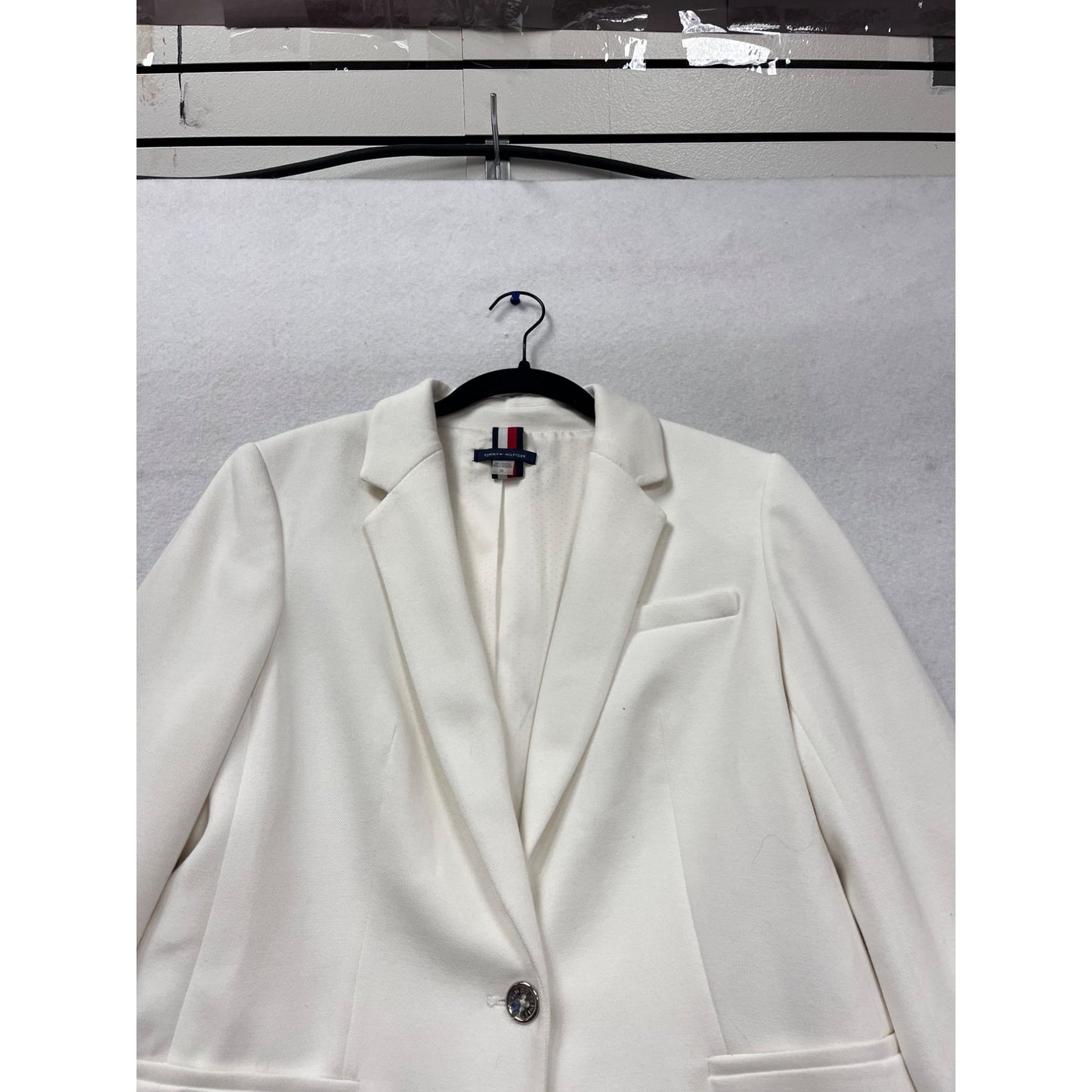 Tommy Hilfiger White Blazer Coat Size 10 #428A