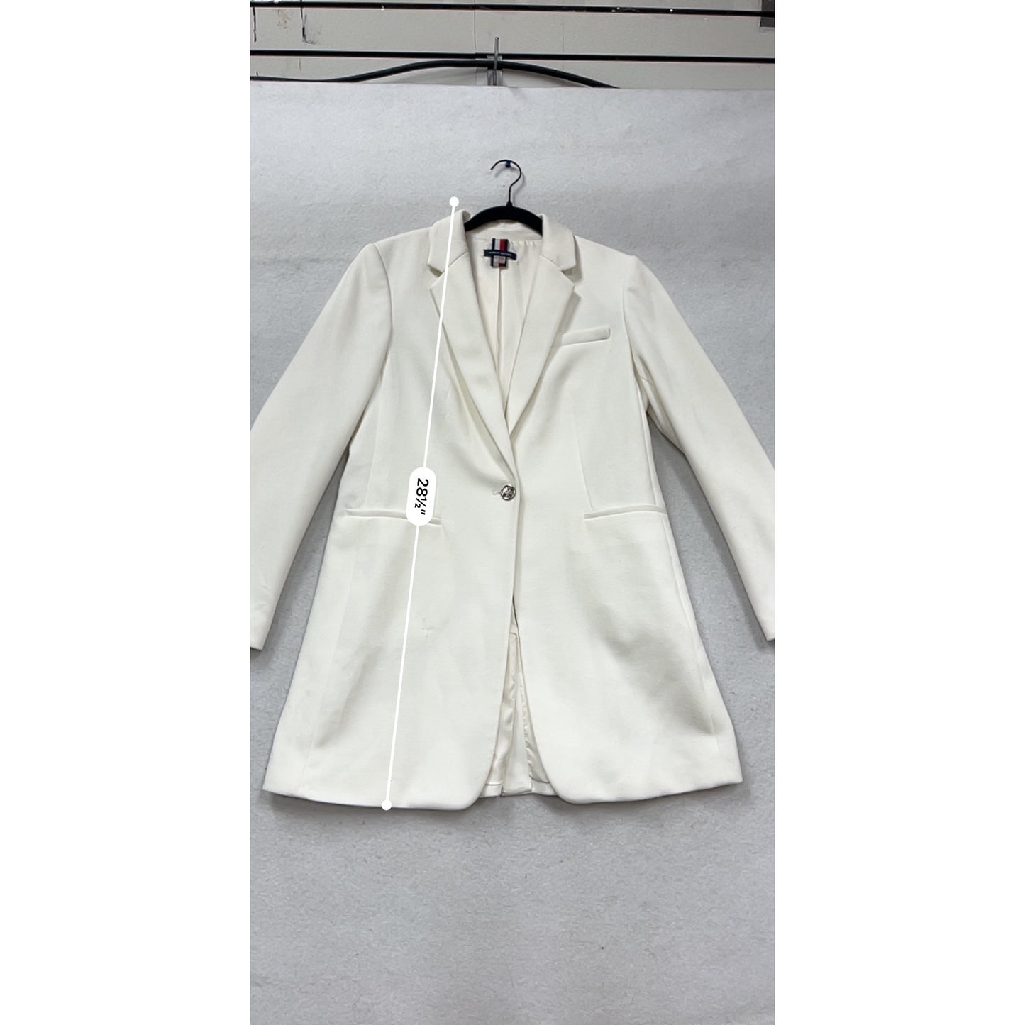 Tommy Hilfiger White Blazer Coat Size 10 #428A